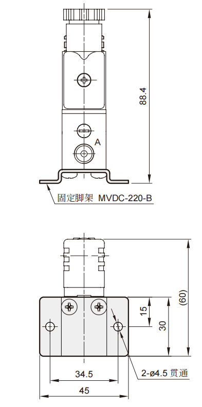 Mindman MVDC-220/series/solenoid valve (directly operated type)/tripod -MVDC-220-B