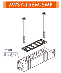 Mindman MVSP-156/series/branching pieces/solenoid valve -MVSY-156-5MP