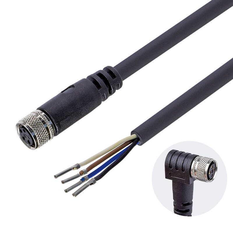 Mindman M88 Series: Cable with Connector - M88-SFW-PVC-0.45M
