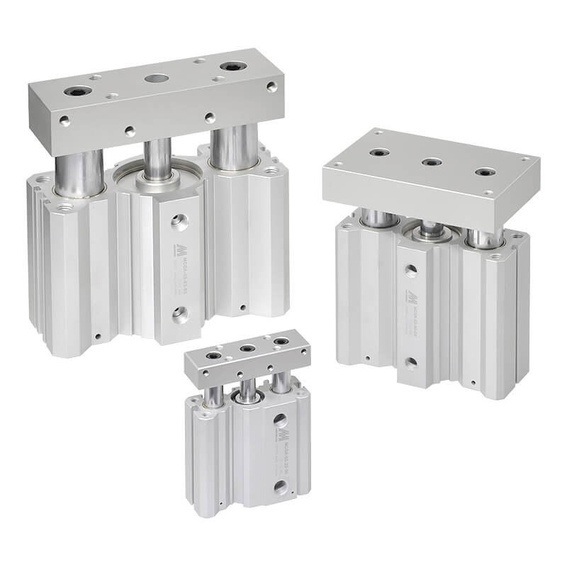 Mindman MCGA Series: Twin-Guide-Rod Pneumatic Cylinder - MCGA-53-20-100