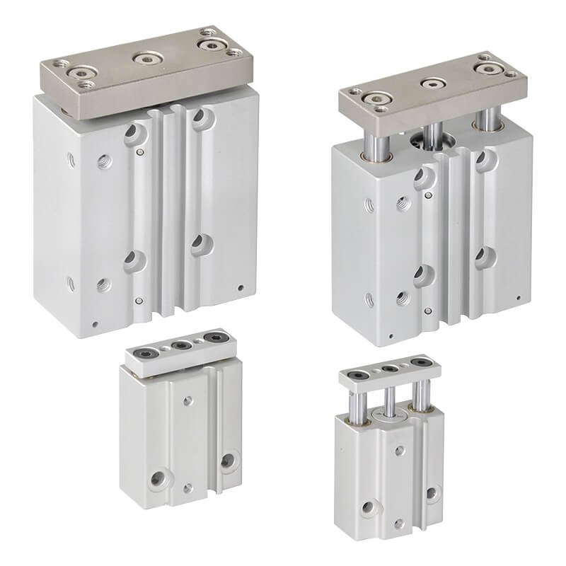 Mindman MCGS Series: Mini Twin-Guide-Rod Pneumatic Cylinder - MCGS-03-32-100